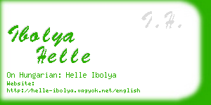 ibolya helle business card